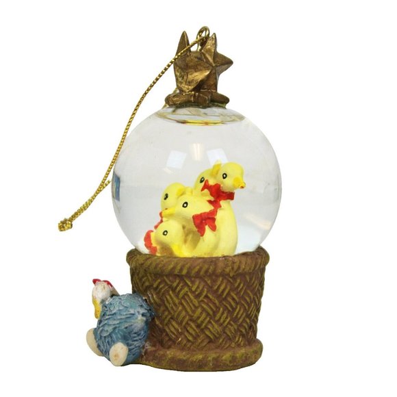 International Bazaar 6 Days of Christmas Snow Globe Ornament Geese A Laying - Picture 4 of 6